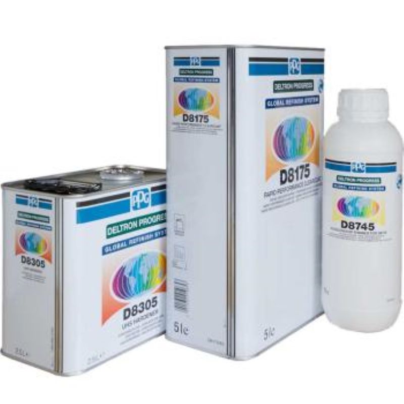 PPG Klarlack Set D8175 UHS Rapid Klarlack + UHS Härter D8305 + 1 D8745 Verd. 11 Liter